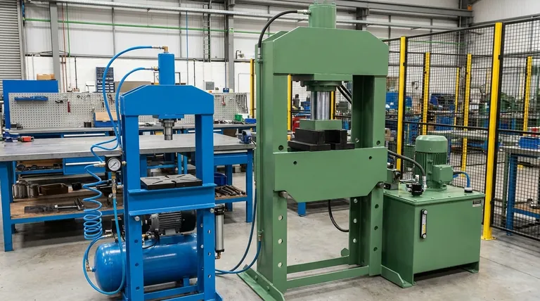 Is a pneumatic press machine the same as a hydraulic press? Understanding the Critical Differences for Your Application
