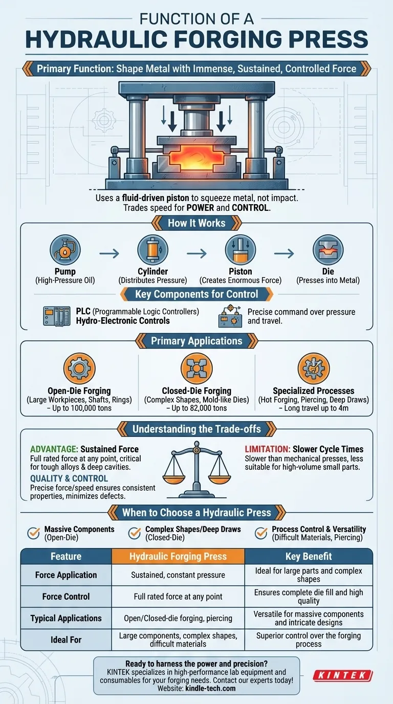 Qual é a função de uma prensa hidráulica de forjamento? Moldar Metal com Força e Controle Incomparáveis Guia Visual