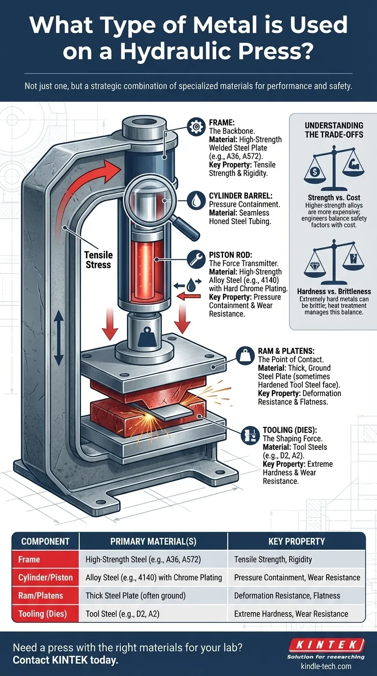 Che tipo di metallo viene utilizzato su una pressa idraulica? Progettata per resistenza, durabilità e sicurezza Guida Visiva