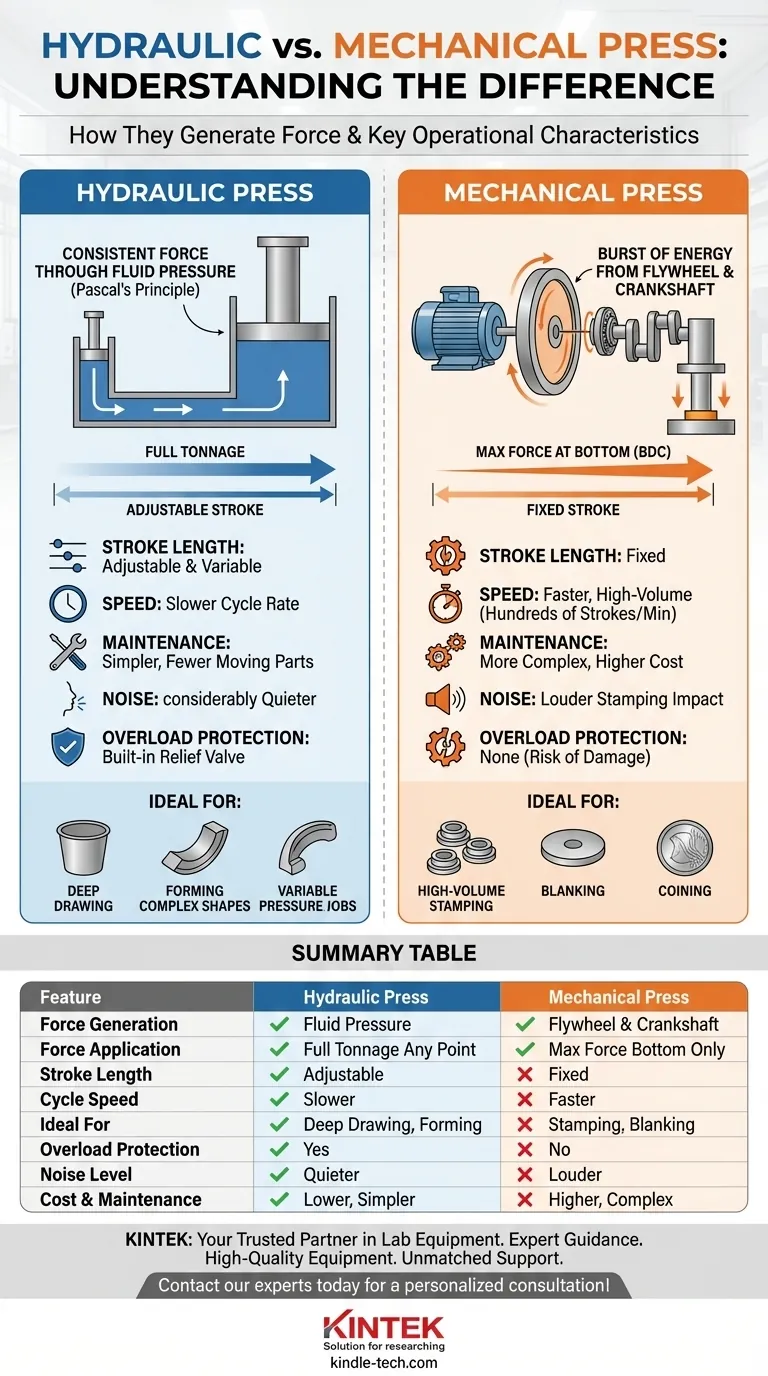 油圧プレスと機械式プレスの違いは何ですか？用途に合った適切な力を選択する ビジュアルガイド