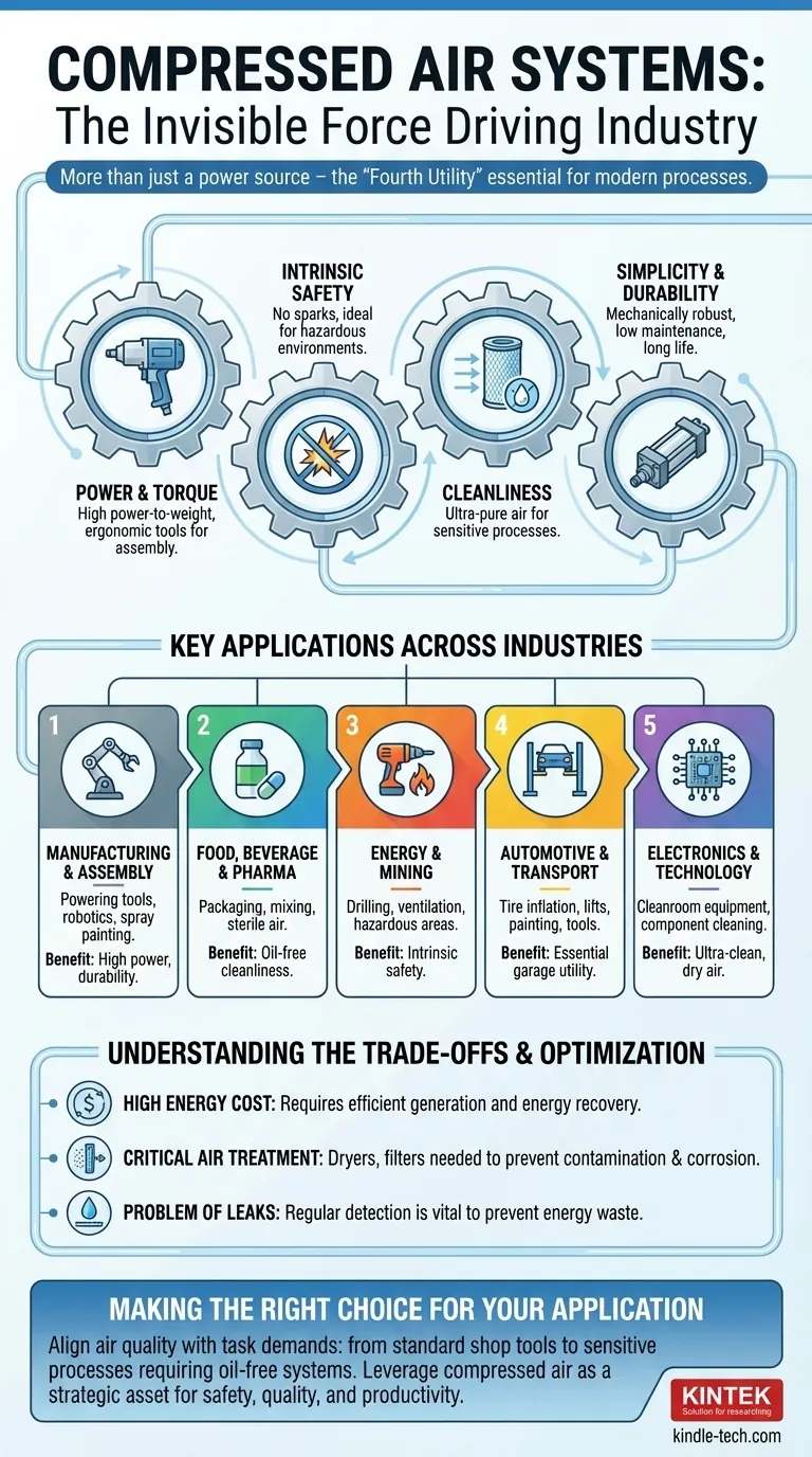 Was sind die Anwendungen von Druckluftsystemen? Die Industrie antreiben, von der Fertigung bis zur Pharmazeutik Visuelle Anleitung