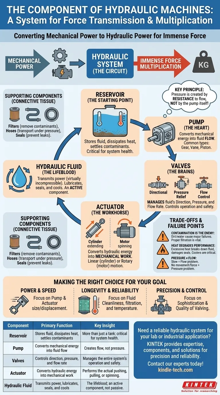 ما هي مكونات الآلات الهيدروليكية؟ أتقن النظام الأساسي للحصول على أقصى قوة دليل مرئي