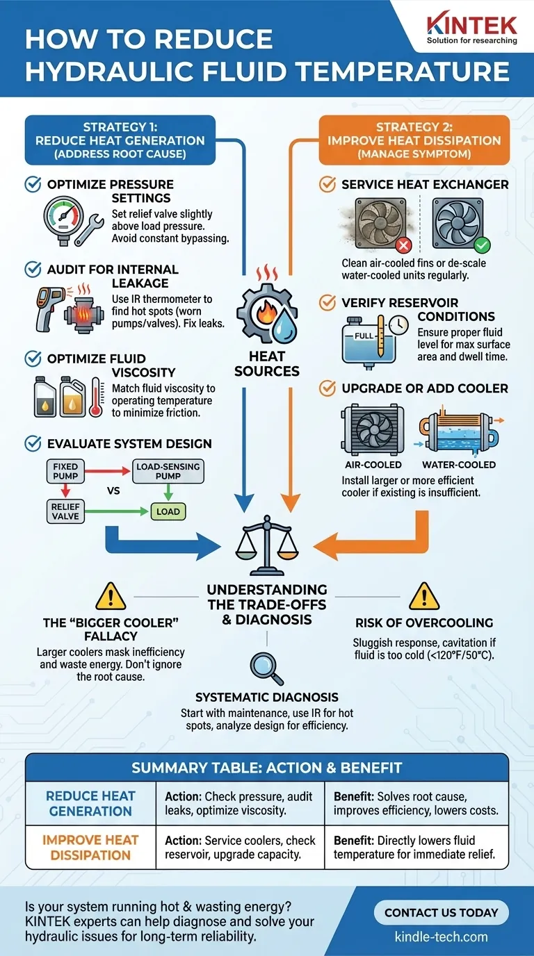 Como a temperatura do fluido hidráulico pode ser reduzida? Corrija a Causa Raiz do Superaquecimento Guia Visual