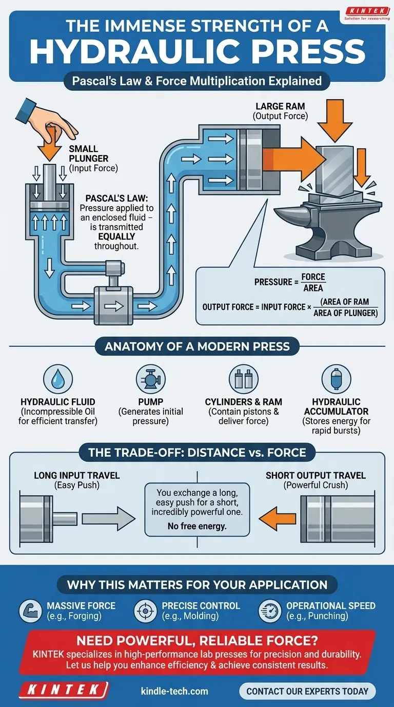 Wie ist eine hydraulische Presse so stark? Die Kraftvervielfachung entschlüsseln Visuelle Anleitung