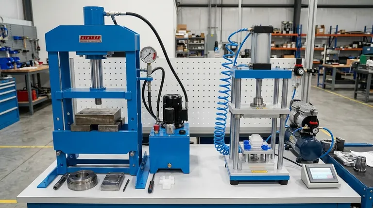 油圧プレスとエアプレスの違いは何ですか?用途に合った適切な力を選びましょう