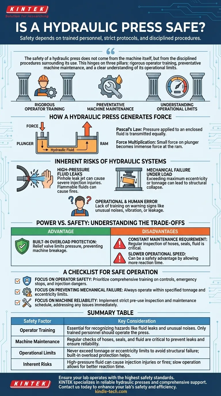 هل المكبس الهيدروليكي آمن؟ ضمان سلامة المشغل من خلال التدريب والبروتوكولات المناسبة دليل مرئي