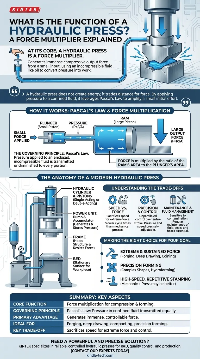 유압 프레스의 기능은 무엇인가요? 재료 성형 및 가공을 위한 강력한 솔루션 시각적 가이드