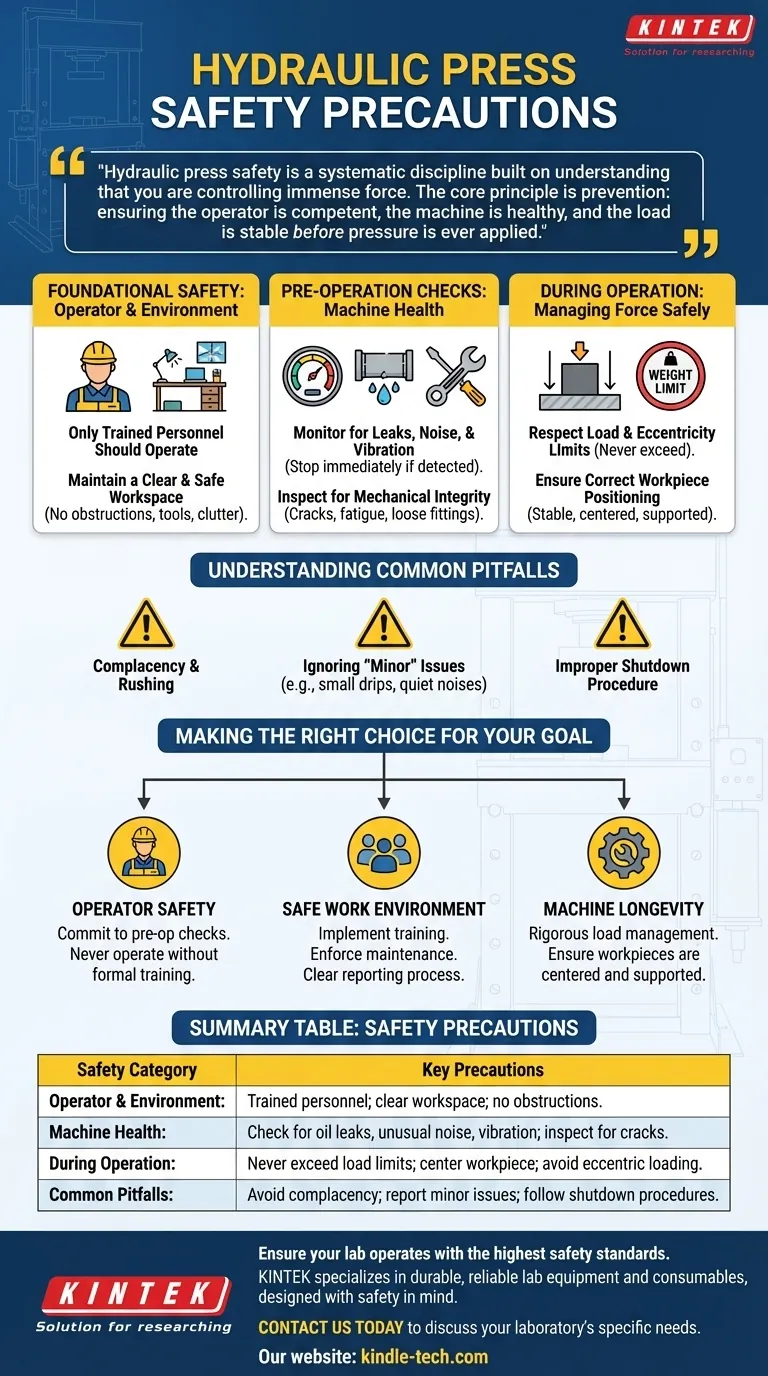 Welche Sicherheitsvorkehrungen sind bei der Verwendung der hydraulischen Presse erforderlich? Gewährleistung des Schutzes von Bediener und Maschine Visuelle Anleitung