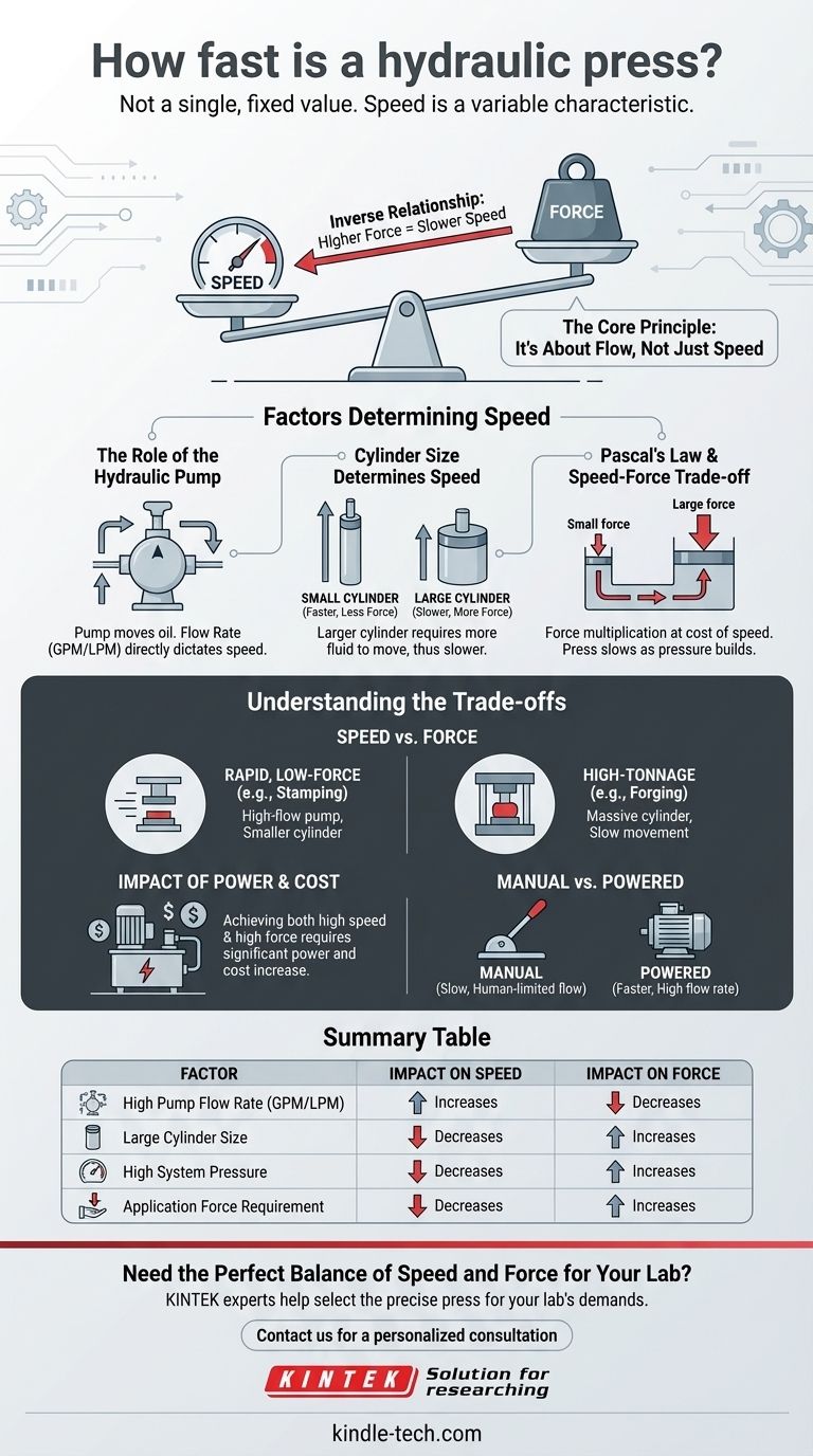 ما هي سرعة المكبس الهيدروليكي؟ فهم المفاضلة بين السرعة الحرجة والقوة دليل مرئي