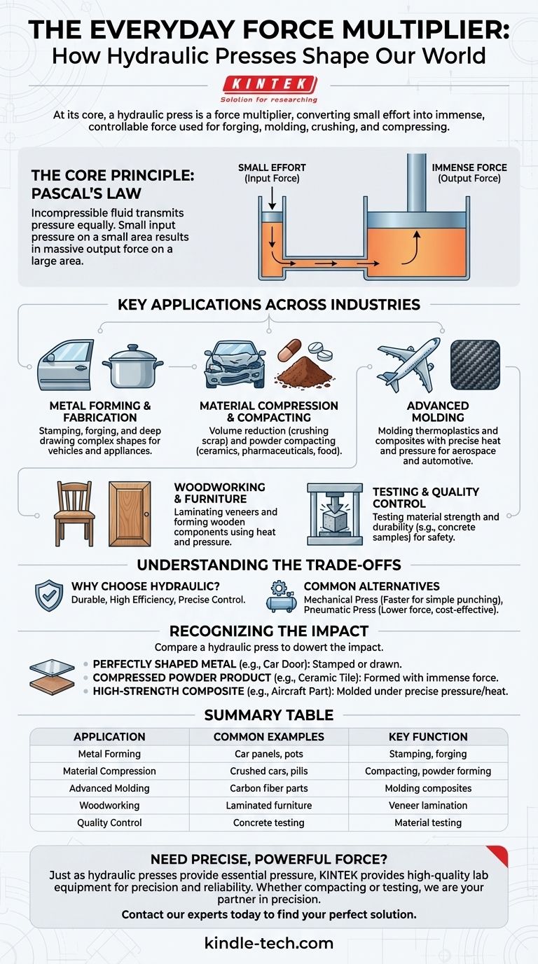 Quelles sont les utilisations de la presse hydraulique dans la vie quotidienne ? La force invisible qui façonne votre monde Guide Visuel