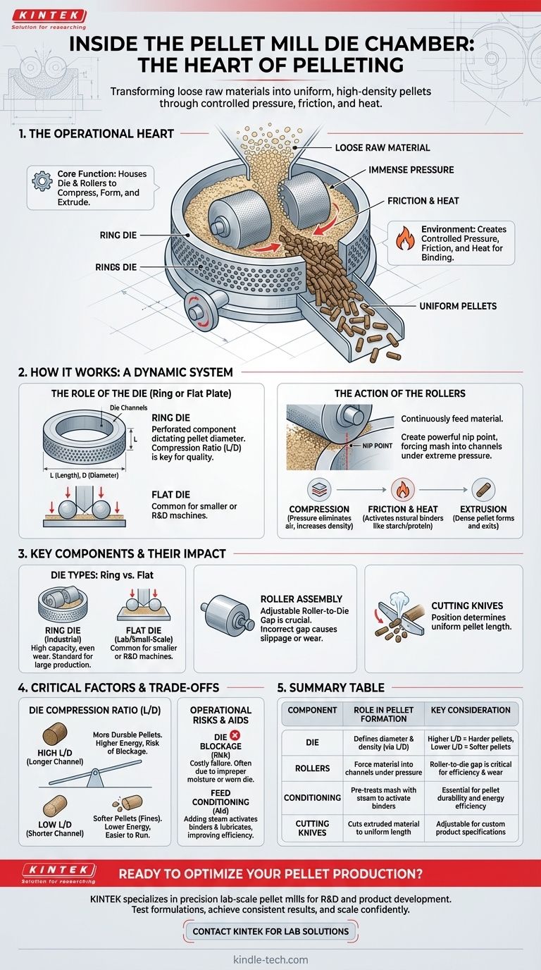 Quel est le but de la chambre de filière d'une presse à granulés ? Le cœur de la production de granulés à haute densité Guide Visuel