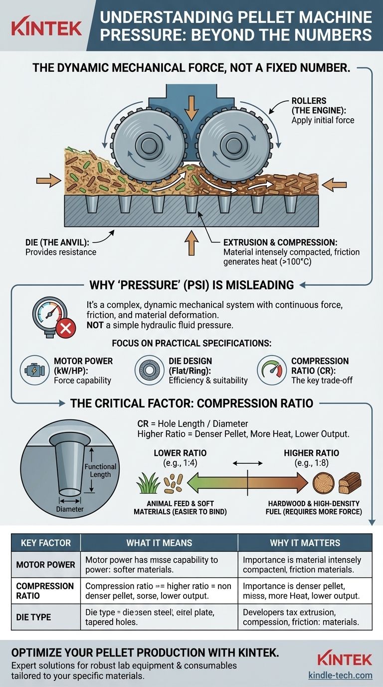 Quelle est la pression d'une machine à granulés ? Comprendre la mécanique de la compression des granulés Guide Visuel