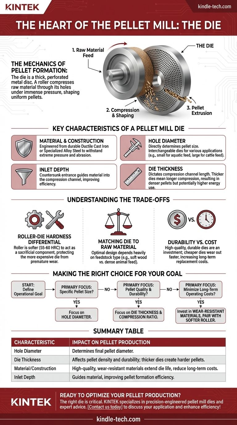 ما هو القالب (Die) في مكبس الكريات؟ المكون الأساسي الذي يحدد جودة الكريات وكفاءتها دليل مرئي