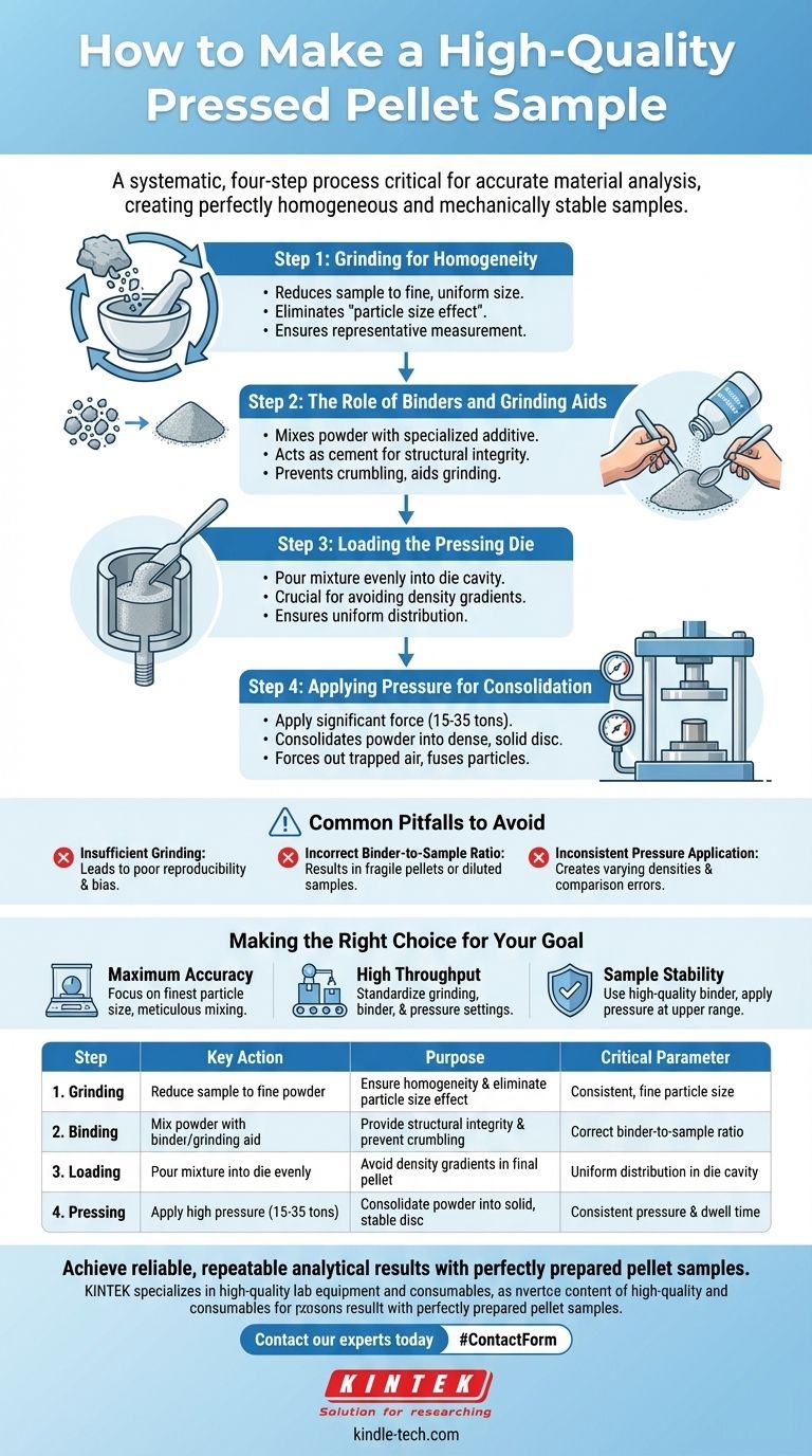 ペレットサンプルはどうやって作るのですか？正確な分析のための完璧なプレス成形ペレット作成のための4つのステップガイド ビジュアルガイド