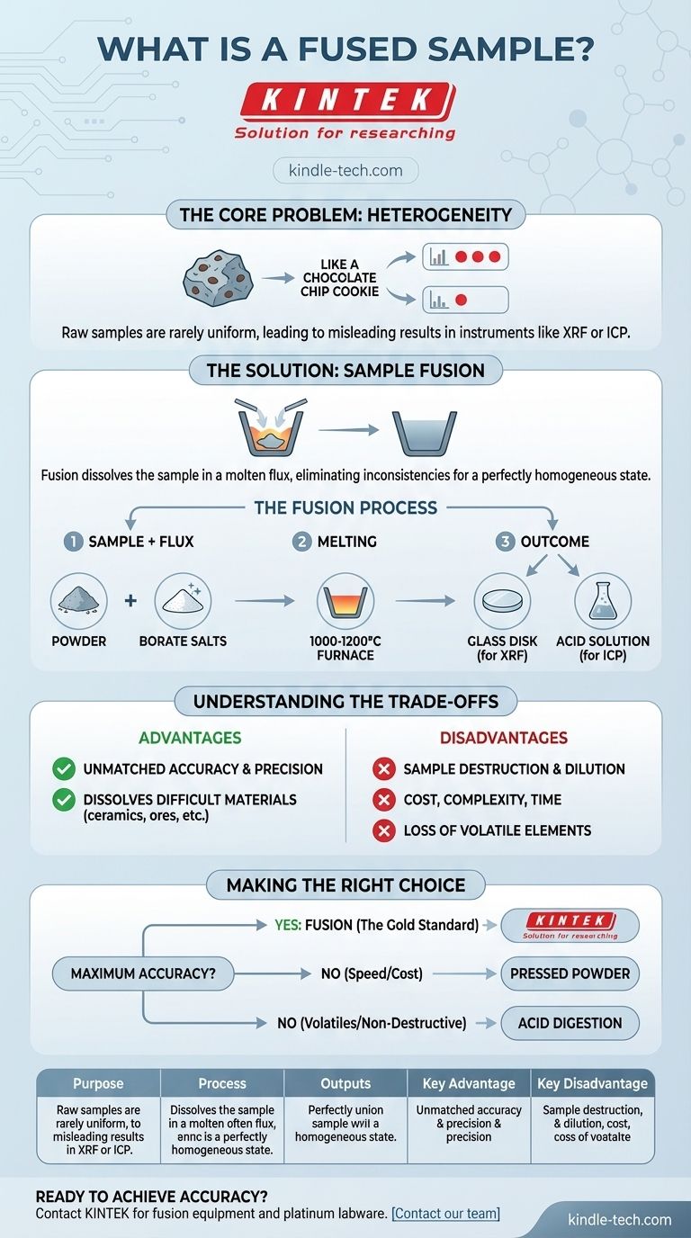 ما هي العينة المنصهرة؟ تحقيق دقة لا مثيل لها في التحليل العنصري دليل مرئي
