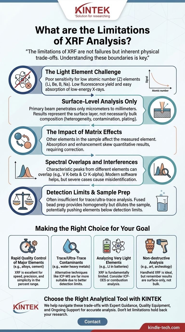 Was sind die Grenzen der Röntgenfluoreszenzanalyse (RFA)? Verständnis ihrer Grenzen für eine genaue Elementaranalyse Visuelle Anleitung