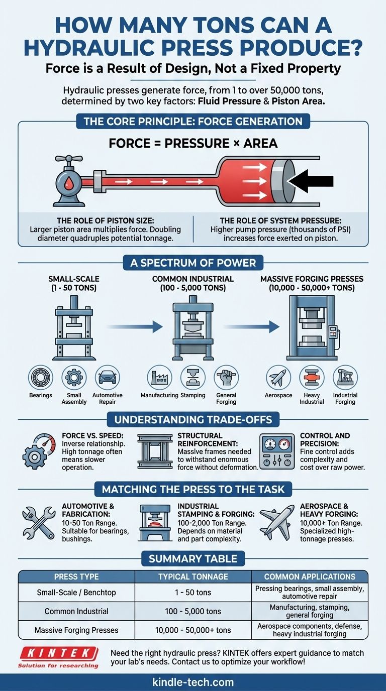 Combien de tonnes une presse hydraulique peut-elle produire ? De 1 à 50 000+ tonnes expliquées Guide Visuel