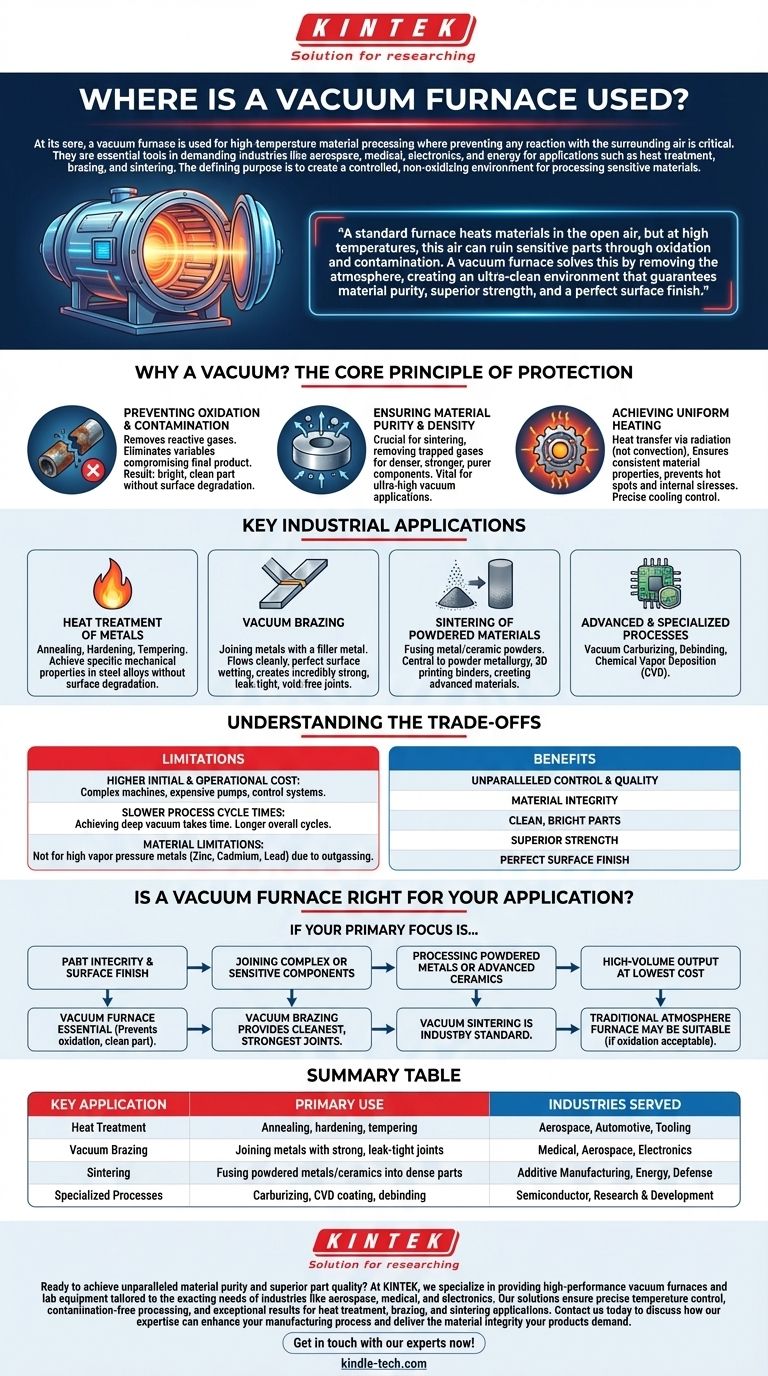 ¿Dónde se utiliza el horno de vacío? Esencial para la fabricación aeroespacial, médica y de alta tecnología Guía Visual