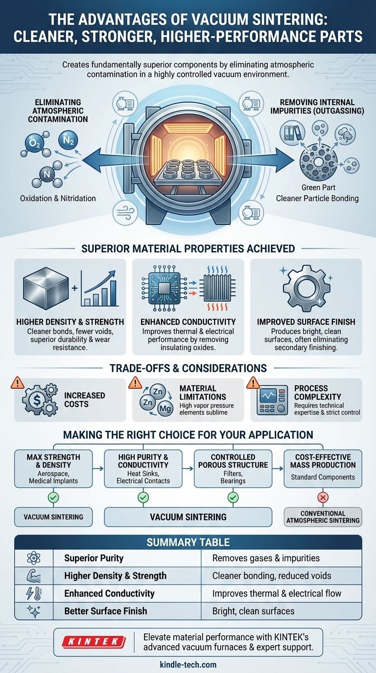 ¿Cuáles son las ventajas de la sinterización al vacío? Logre pureza, resistencia y rendimiento superiores Guía Visual