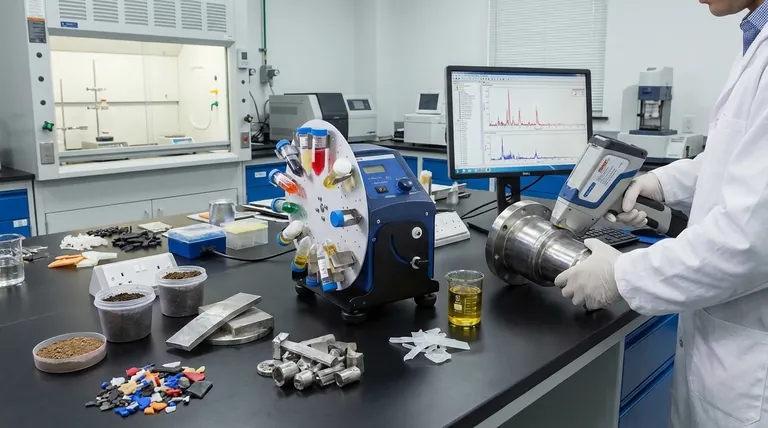 على ماذا يمكن استخدام مطياف الأشعة السينية المتألقة (XRF)؟ تحليل المواد الصلبة والسوائل والمساحيق والمزيد