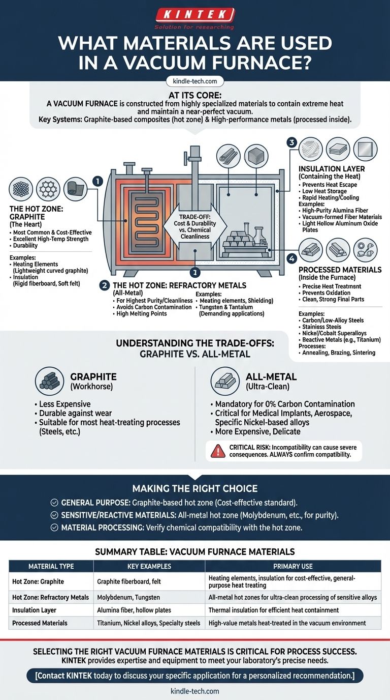 Quels matériaux sont utilisés dans un four sous vide ? Un guide sur les matériaux de zone chaude et les métaux traités Guide Visuel