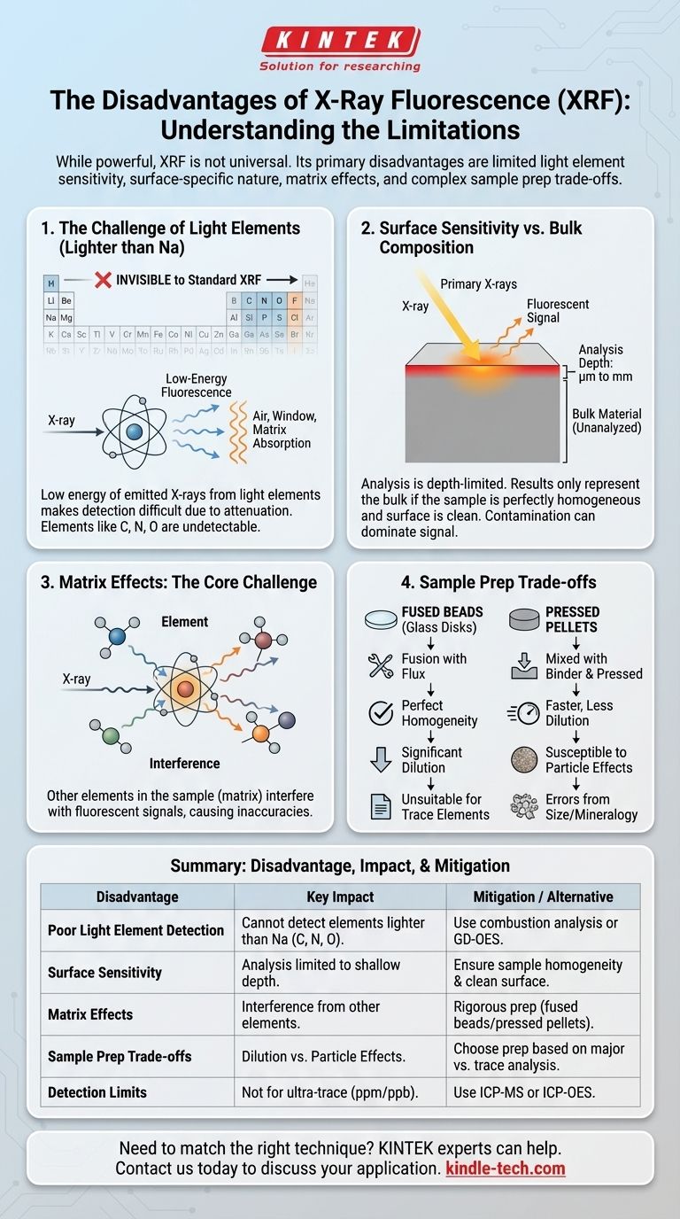 XRF의 단점은 무엇인가요? 정확한 원소 분석을 위한 한계 이해하기 시각적 가이드
