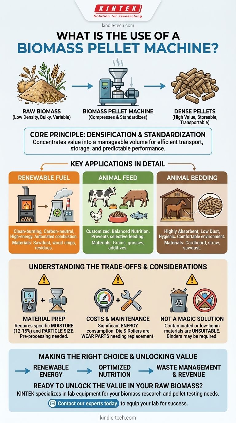 ¿Cuál es el uso de una máquina de pellets de biomasa? Convierta los residuos en combustible, alimento y lecho Guía Visual