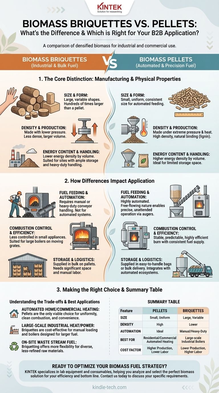 What is the difference between biomass briquettes and pellets? Choose the Right Fuel for Your Heating System Visual Guide