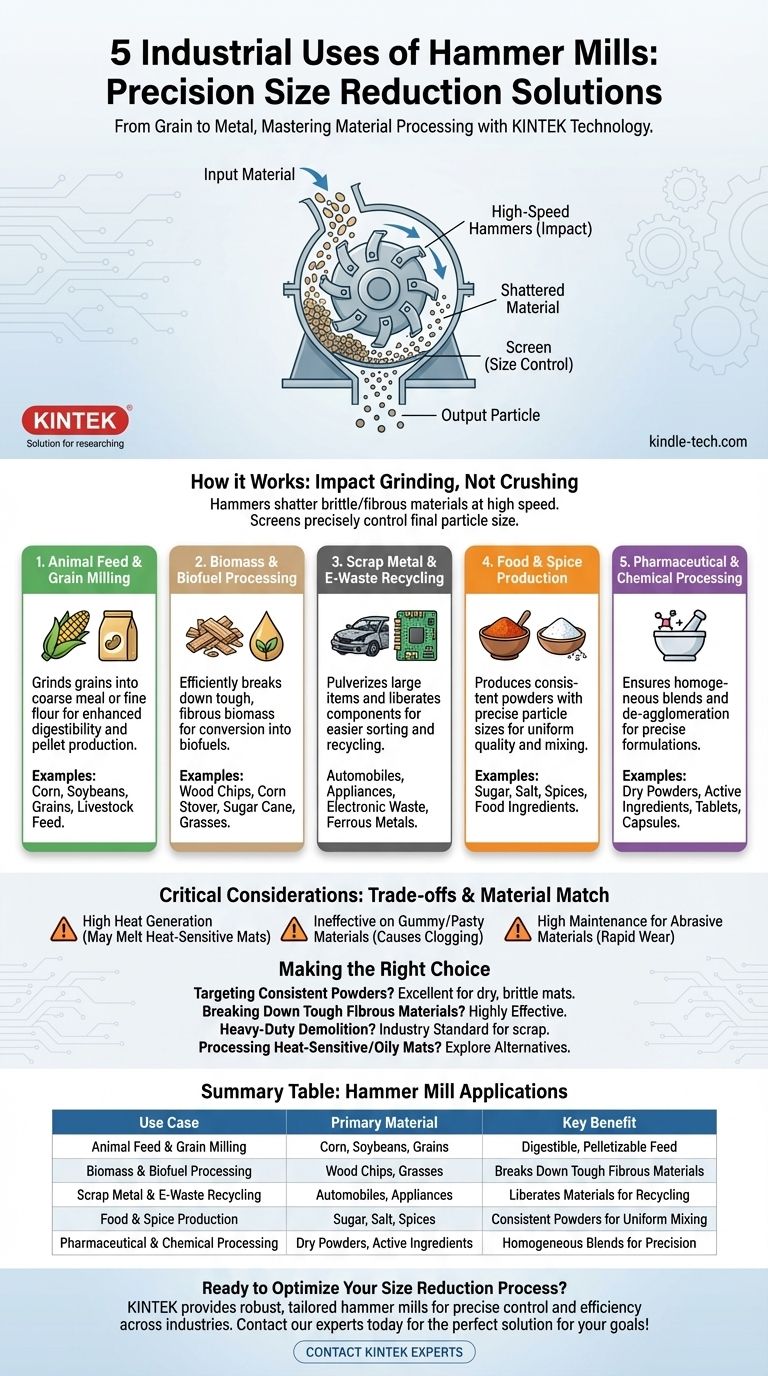 Quelles sont les 5 utilisations du broyeur à marteaux ? Libérez une réduction de taille polyvalente pour votre industrie Guide Visuel