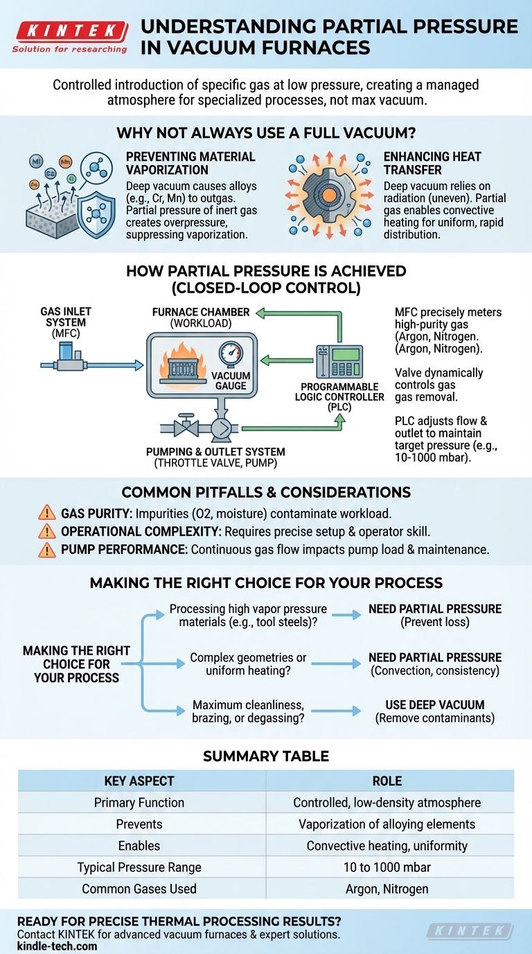 ما هو الضغط الجزئي في فرن التفريغ؟ إتقان الأجواء المتحكم بها للمعالجة الحرارية الفائقة دليل مرئي