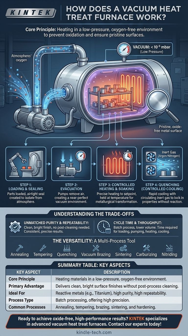 كيف يعمل فرن المعالجة الحرارية الفراغي؟ احصل على أجزاء معدنية نقية وخالية من الأكسدة دليل مرئي