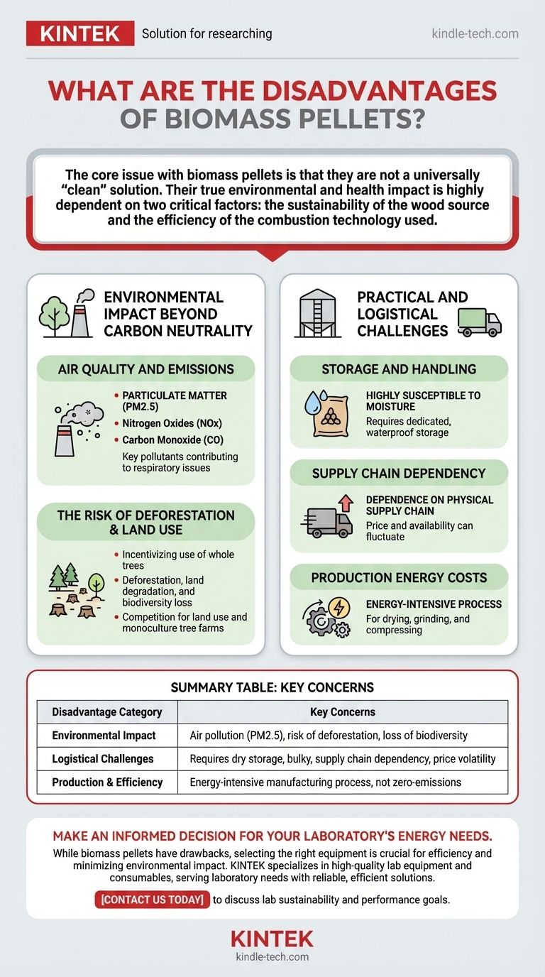 Was sind die Nachteile von Biomassepellets? Ein realistischer Blick auf Emissionen und Nachhaltigkeit Visuelle Anleitung
