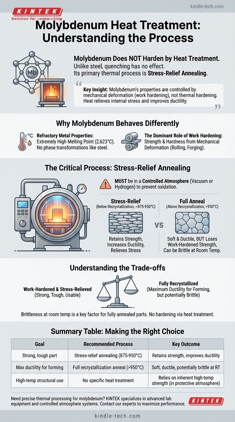 ¿Cuál es el tratamiento térmico para el molibdeno? Dominando el recocido de alivio de tensiones para la ductilidad Guía Visual