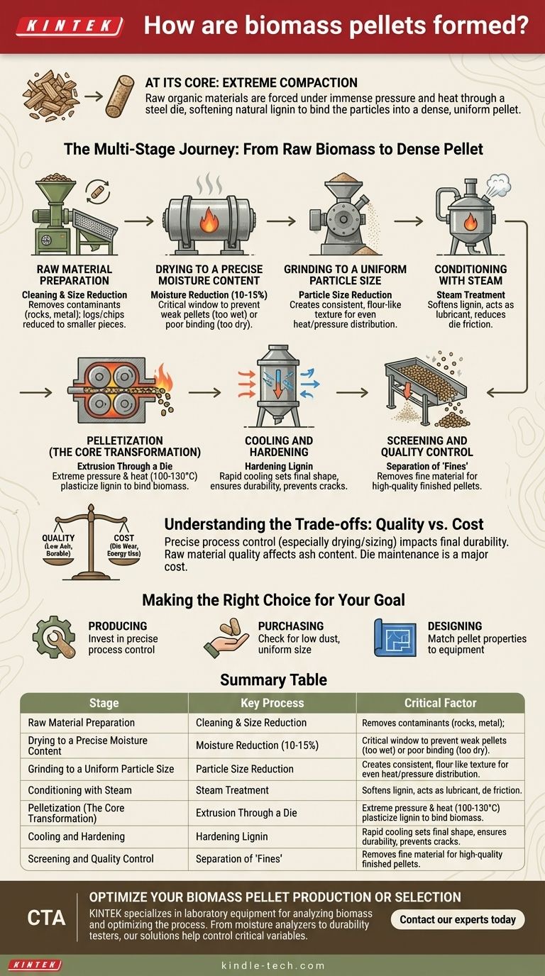 ¿Cómo se forman los pellets de biomasa? Una guía paso a paso para la energía de biomasa diseñada Guía Visual