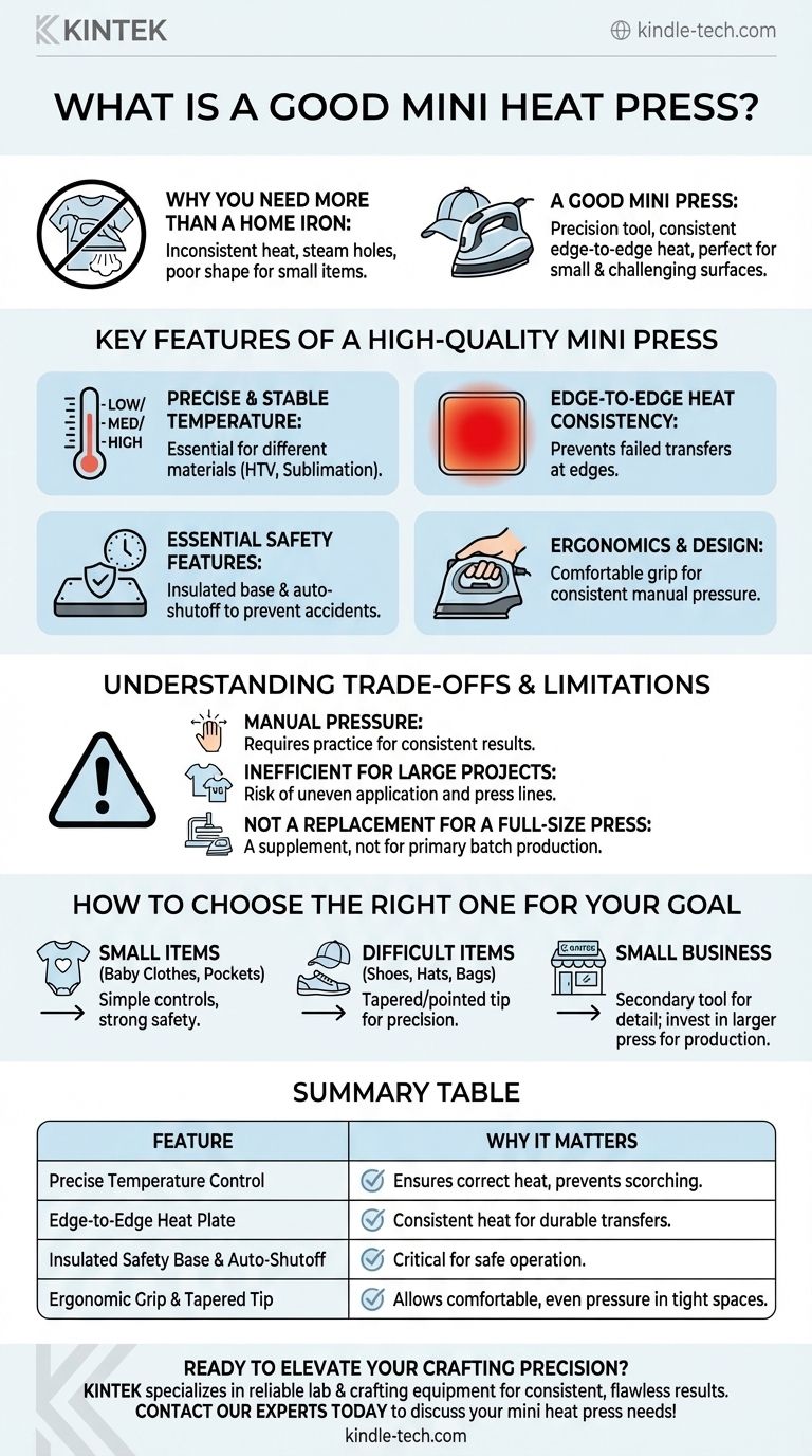 Что такое хороший мини-термопресс? Достигайте профессиональных результатов на мелких, сложных предметах Визуальное руководство