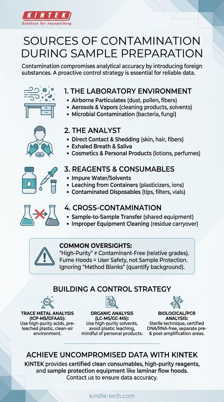 샘플 준비 중 오염의 가능한 원인은 무엇입니까? 데이터 보호 가이드 시각적 가이드