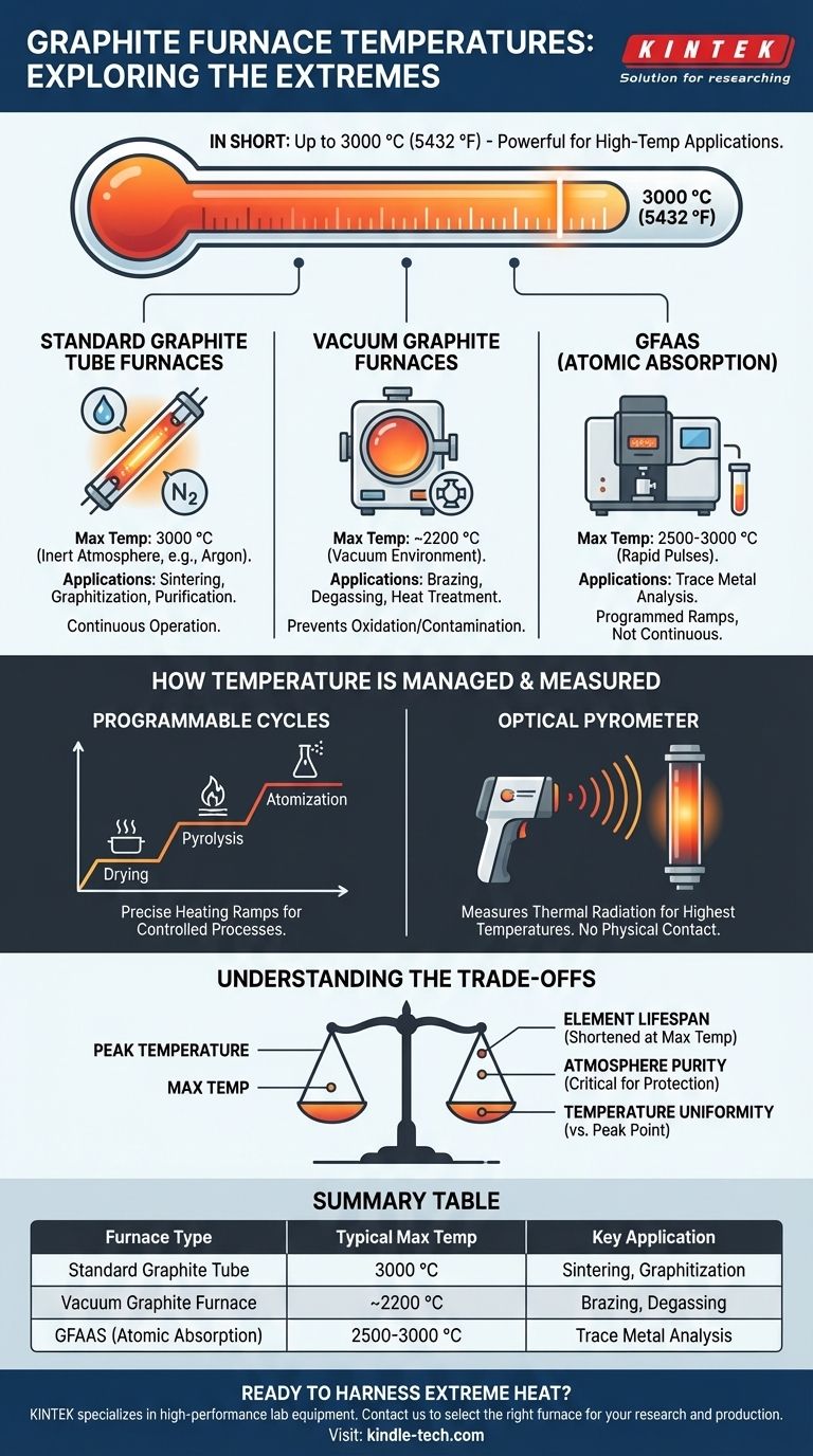 Quelle est la température d'un four à graphite ? Atteignez une chaleur extrême jusqu'à 3000°C Guide Visuel