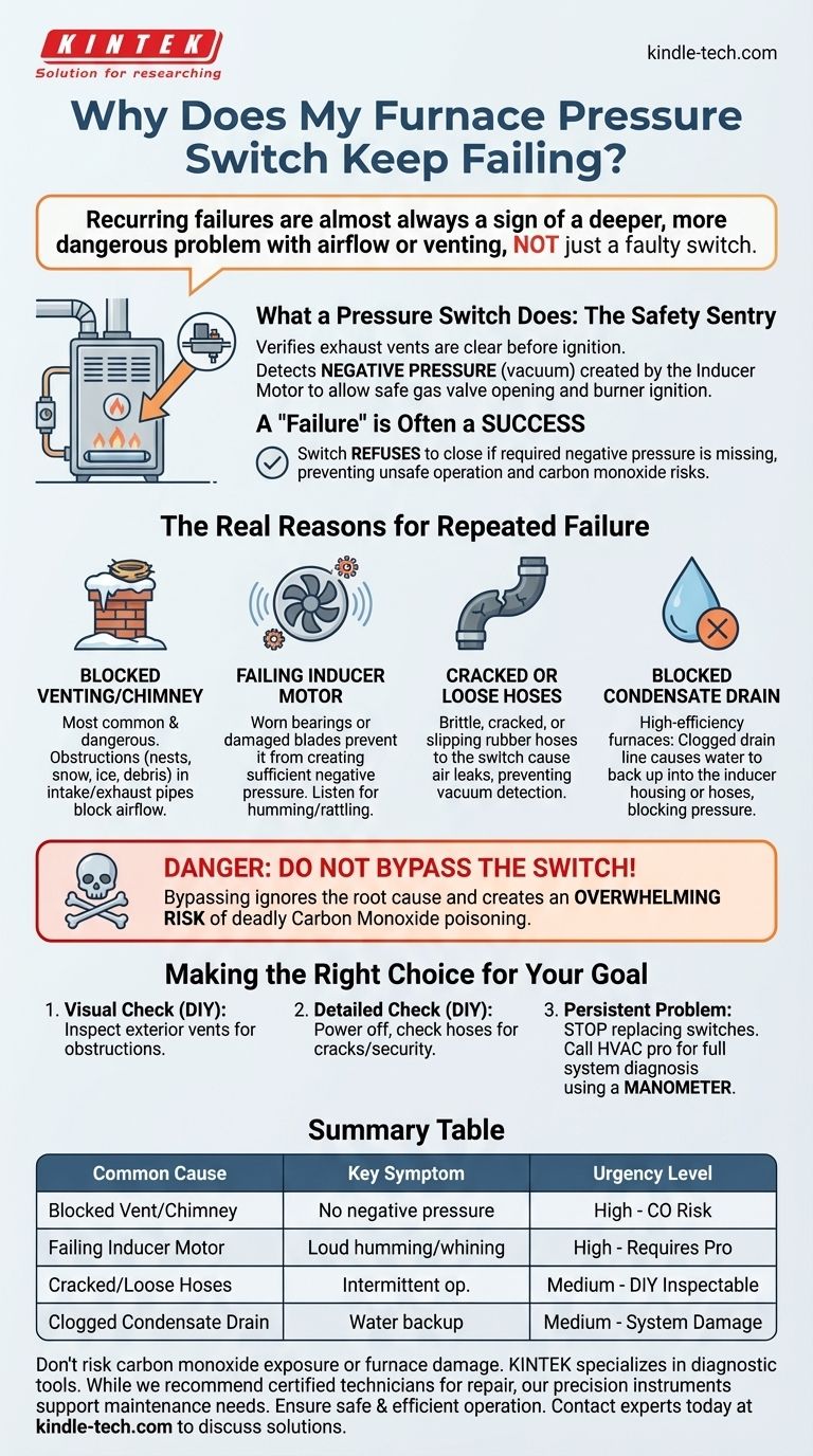 Pourquoi mon pressostat de fournaise continue-t-il de tomber en panne ? Diagnostiquer la cause profonde pour un fonctionnement sûr Guide Visuel