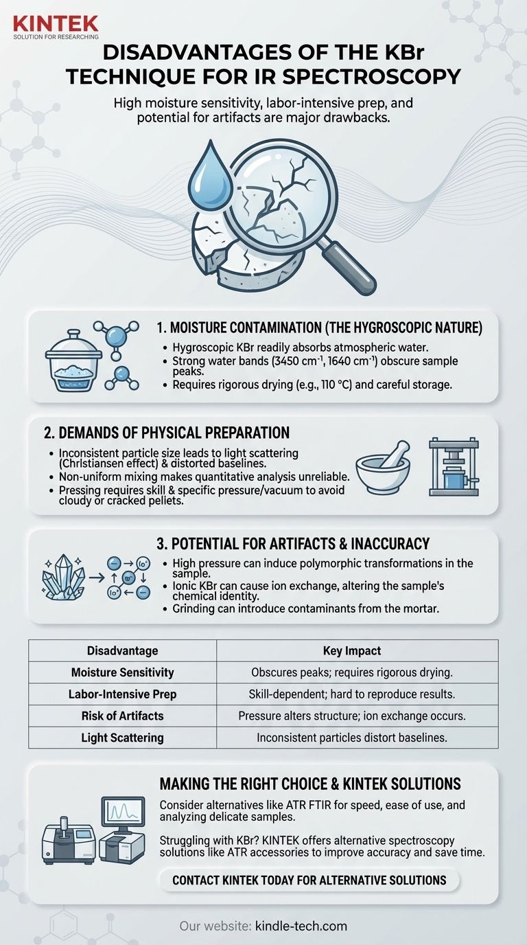 KBr 기법과 관련된 단점은 무엇입니까? IR 분광법에서 흔한 오류를 피하는 방법 시각적 가이드