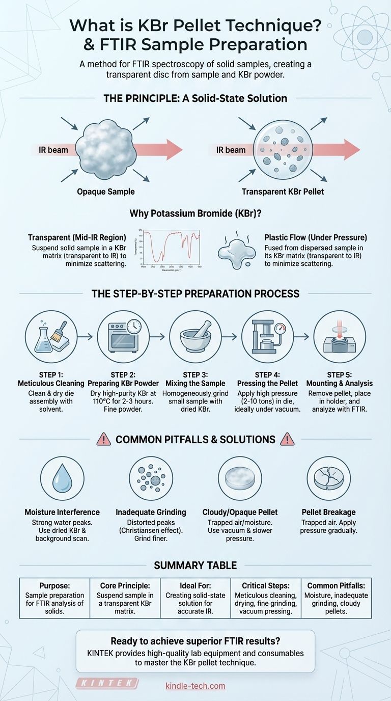 ¿Qué es la técnica de pastillas de KBr? Domine el análisis FTIR de muestras sólidas con pastillas transparentes Guía Visual