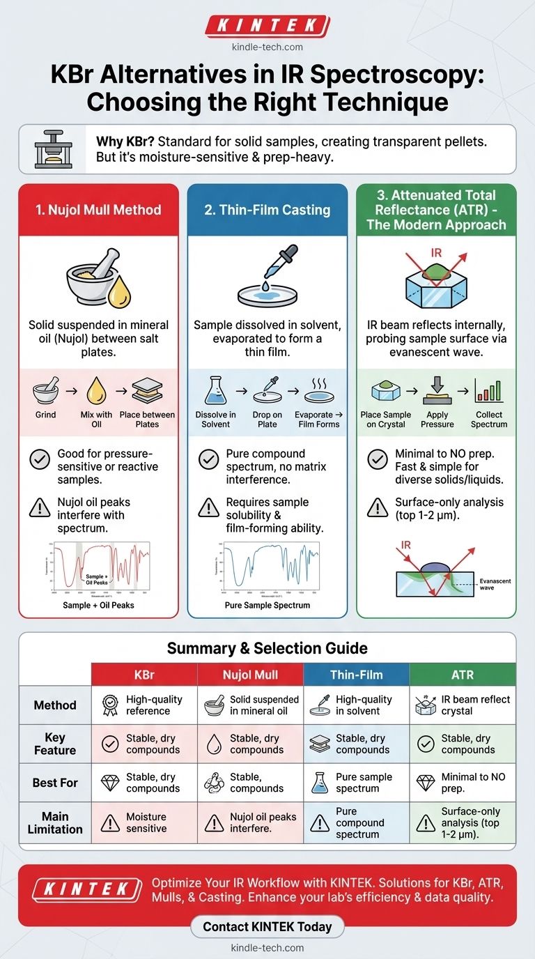 ما هو البديل لـ KBr في مطيافية الأشعة تحت الحمراء؟ استكشف طرقًا أسرع وأسهل لإعداد العينات دليل مرئي