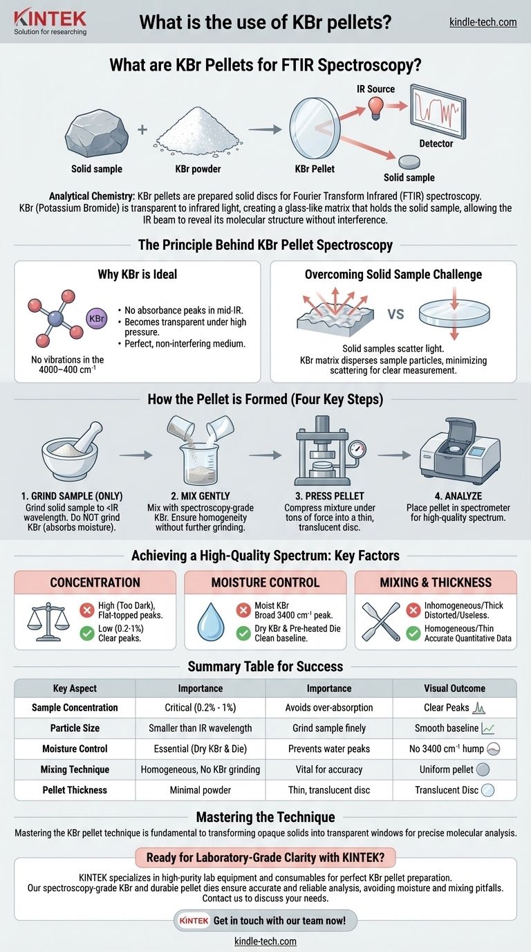 KBr 压片有什么用途？实现固体样品清晰的 FTIR 分析 图解指南