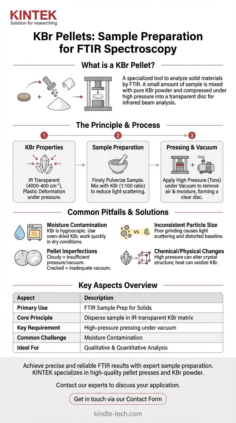 What is KBr pellet used in the examination of? Mastering FTIR Spectroscopy for Solid Samples Visual Guide