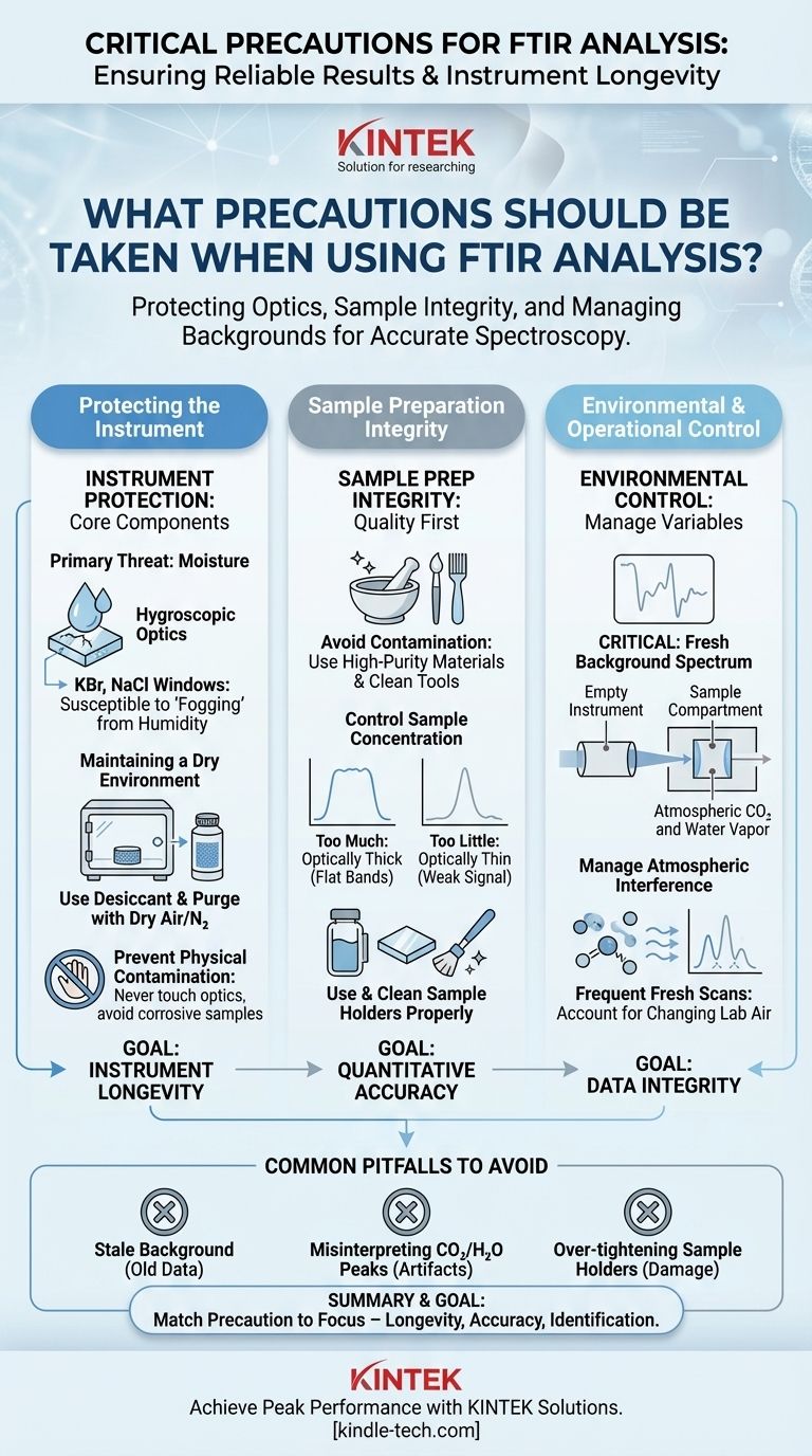 使用FTIR分析时应采取哪些预防措施？获得可靠光谱结果的基本步骤 图解指南