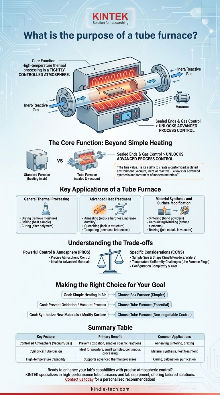 Quel est le but d'un four tubulaire ? Réaliser un traitement précis à haute température dans des atmosphères contrôlées Guide Visuel