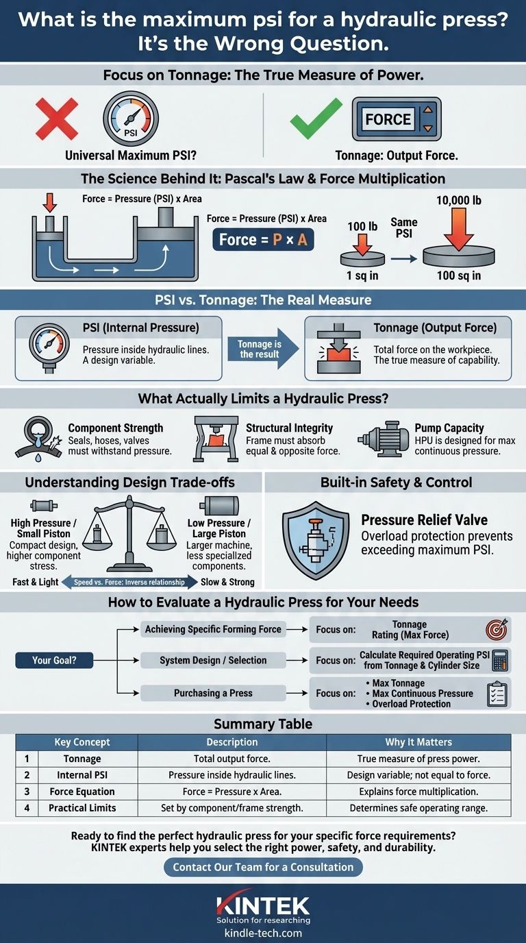 Каково максимальное давление (psi) для гидравлического пресса? Поймите тоннаж, а не только давление Визуальное руководство