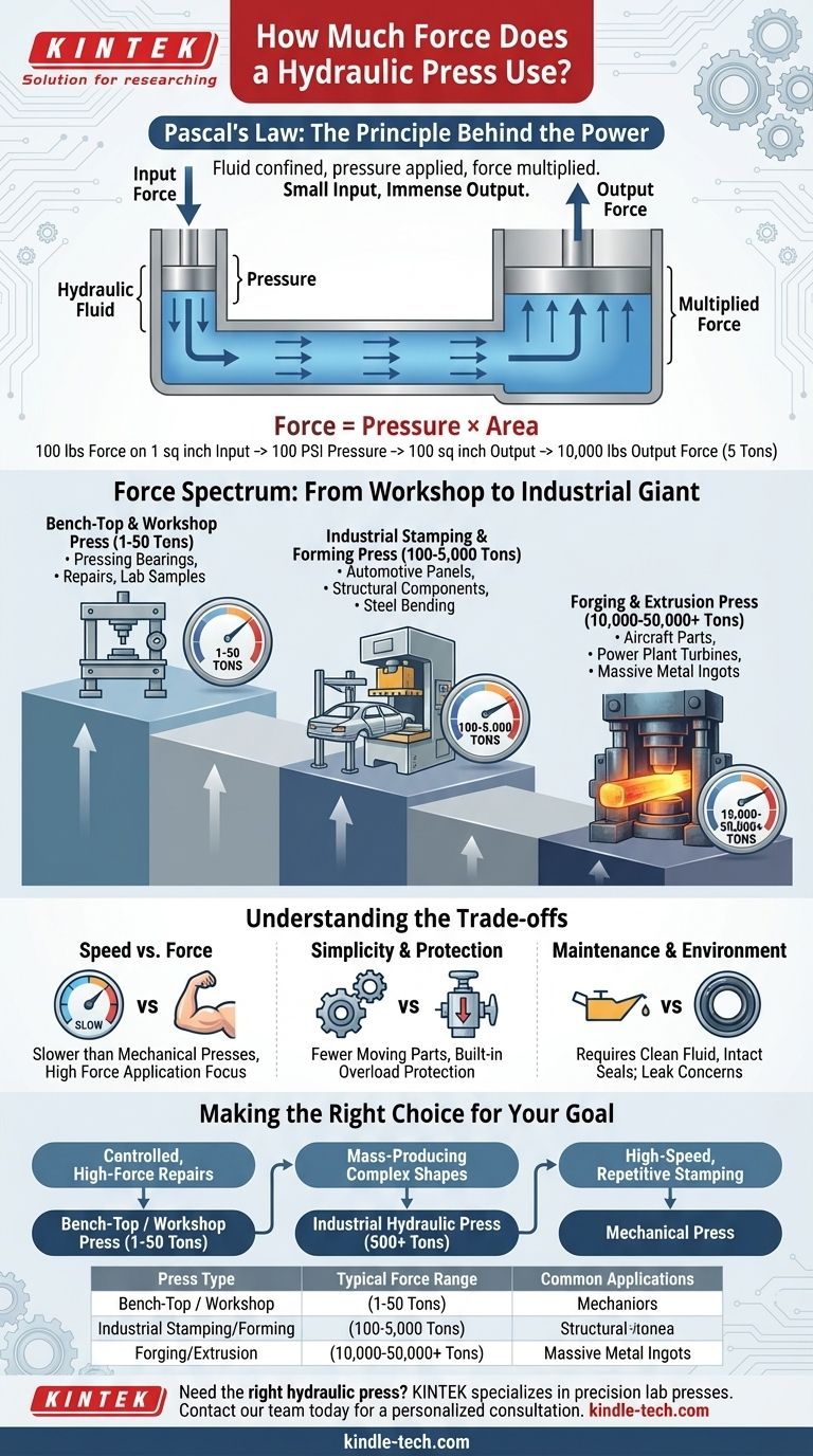 Wie viel Kraft übt eine hydraulische Presse aus? Von 1 bis 50.000 Tonnen kontrollierte Leistung Visuelle Anleitung
