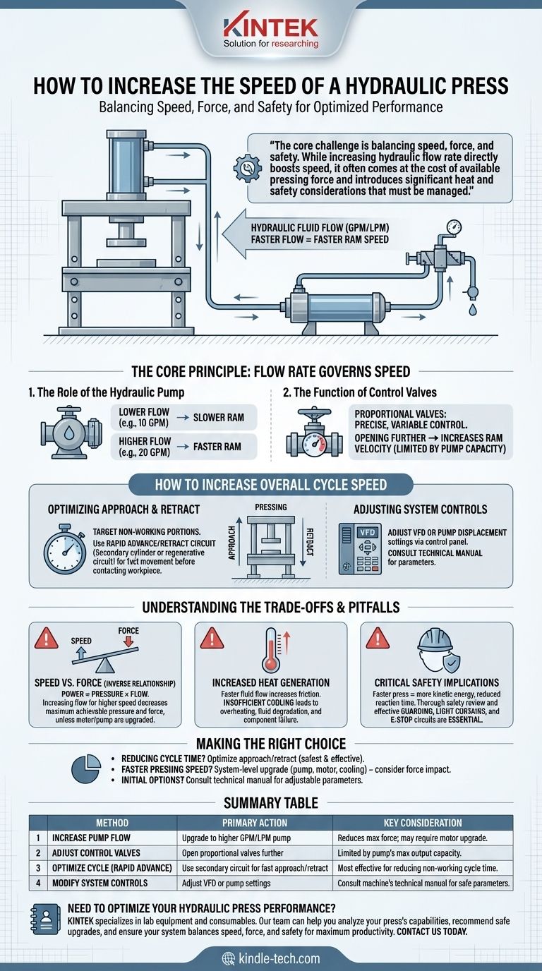 如何提高液压机的速度？提升循环时间与生产力 图解指南