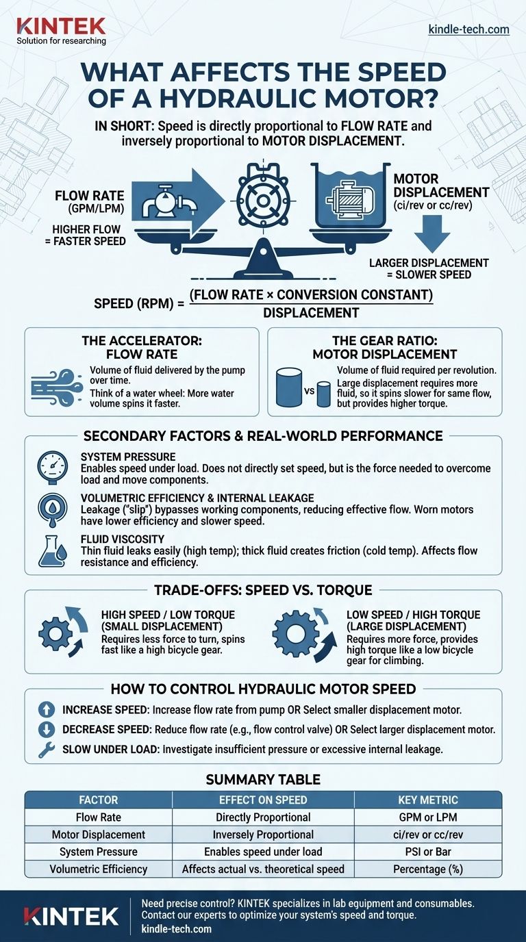 Was beeinflusst die Drehzahl eines Hydraulikmotors? Meistern Sie das Gleichgewicht von Durchflussrate und Verdrängung Visuelle Anleitung