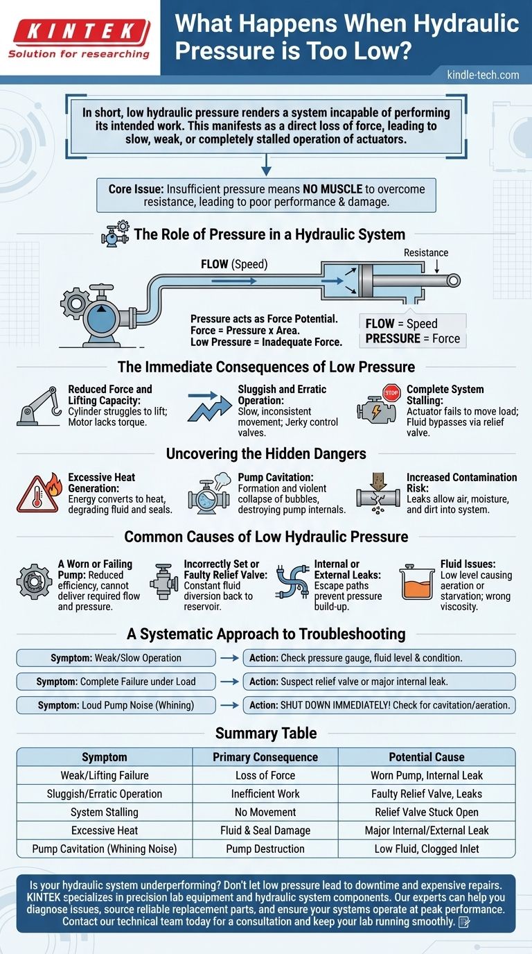 ماذا يحدث إذا كان الضغط الهيدروليكي منخفضًا جدًا؟ تجنب فشل النظام والأضرار المكلفة دليل مرئي